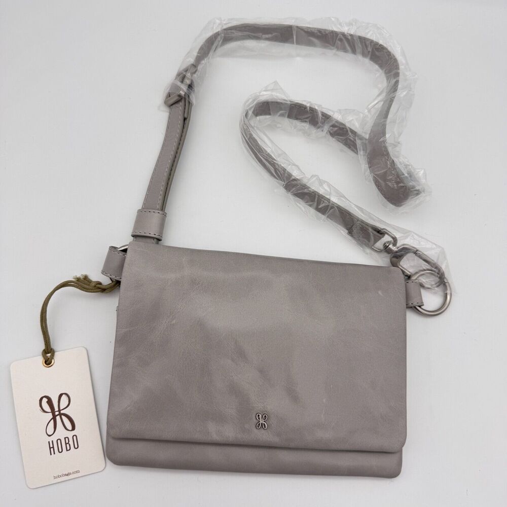HOBO Gray Crossbody Leather Bag